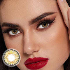 [US Warehouse] 3-Tone Pure Hazel Prescription Monthly Contact Lenses