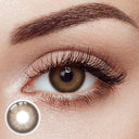 Asian Slight Drunk Brown Prescription Yearly Contact Lenses