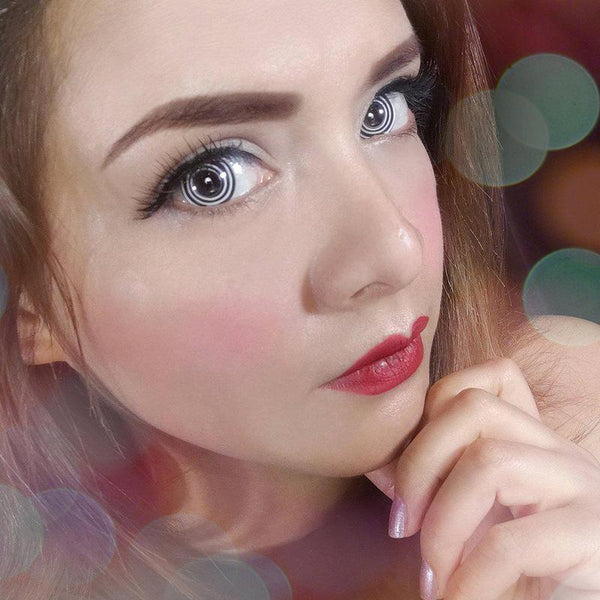 Swirl Cosplay Black Contact Lenses