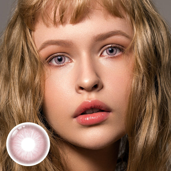 Dancing Star Pink Prescription Yearly Contact Lenses | 2 Pcs