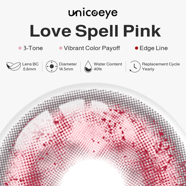Love Spell Pink Yearly Contact Lenses