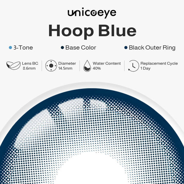 Hoop Blue Prescription Daily Contact Lenses | 2 Pcs