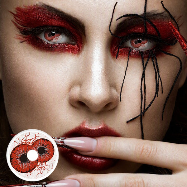 Scarlet Twins Red Costume Yearly Contact Lenses | 2 Pcs