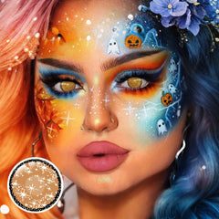Blind Starry Brown Costume Yearly Contact Lenses