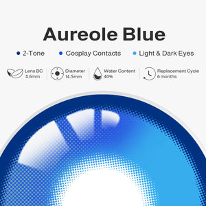 Aureole Blue Prescription 6 Months Contact Lenses | 2 Pcs
