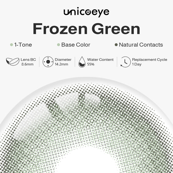 Frozen Green Daily Contact Lenses | 10 Pcs