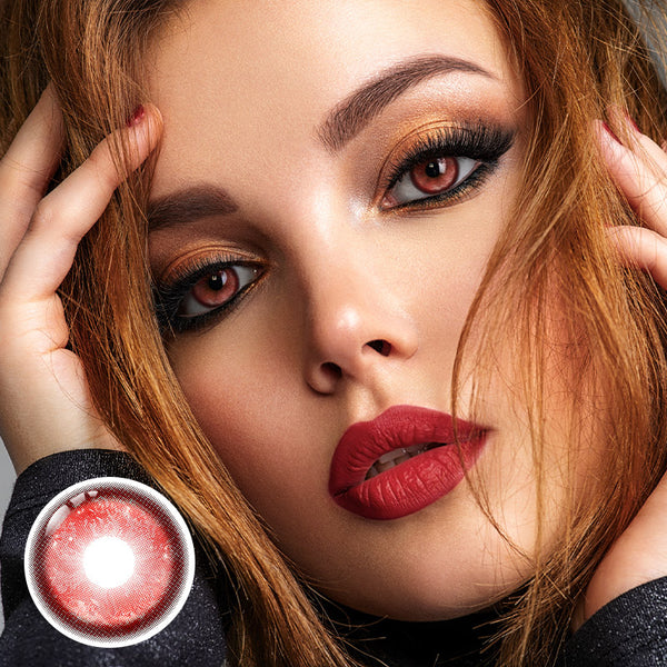 Thermo Aura Red Prescription Yearly Contact Lenses | 2 Pcs