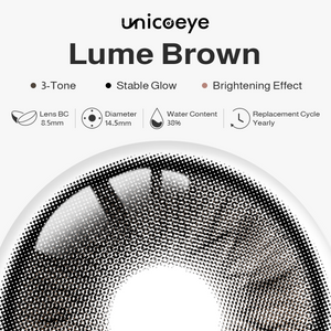 Lume Brown Prescription Yearly Contact Lenses | 2 Pcs
