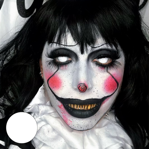 [US Warehouse] Blind White Halloween Monthly Contact Lenses
