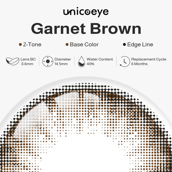 Garnet Brown Prescription 6 Months Contact Lenses | 2pcs