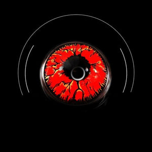 Crack Red Halloween Contact Lenses