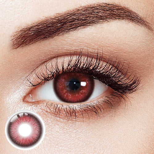 Puffstar Red Prescription Yearly Contact Lenses | 2 Pcs