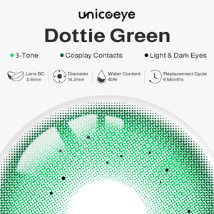 Dottie Green Prescription 6 Months Contact Lenses | 2 Pcs