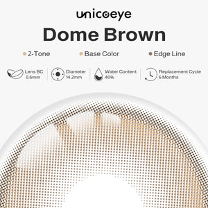 Dome Brown Prescription 6 Months Contact Lenses | 2pcs