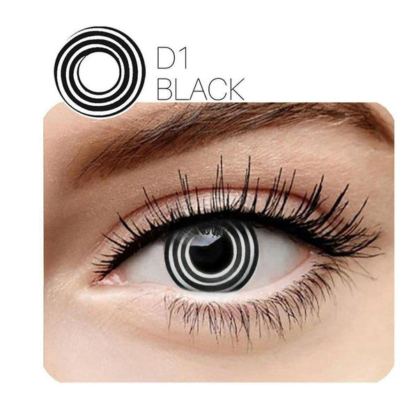 Swirl Black Costume Yearly Contact Lenses