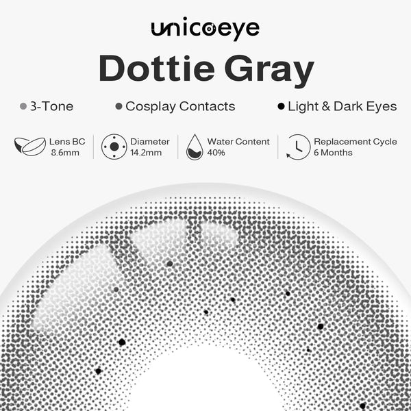 Dottie Gray Prescription 6 Months Contact Lenses | 2 Pcs