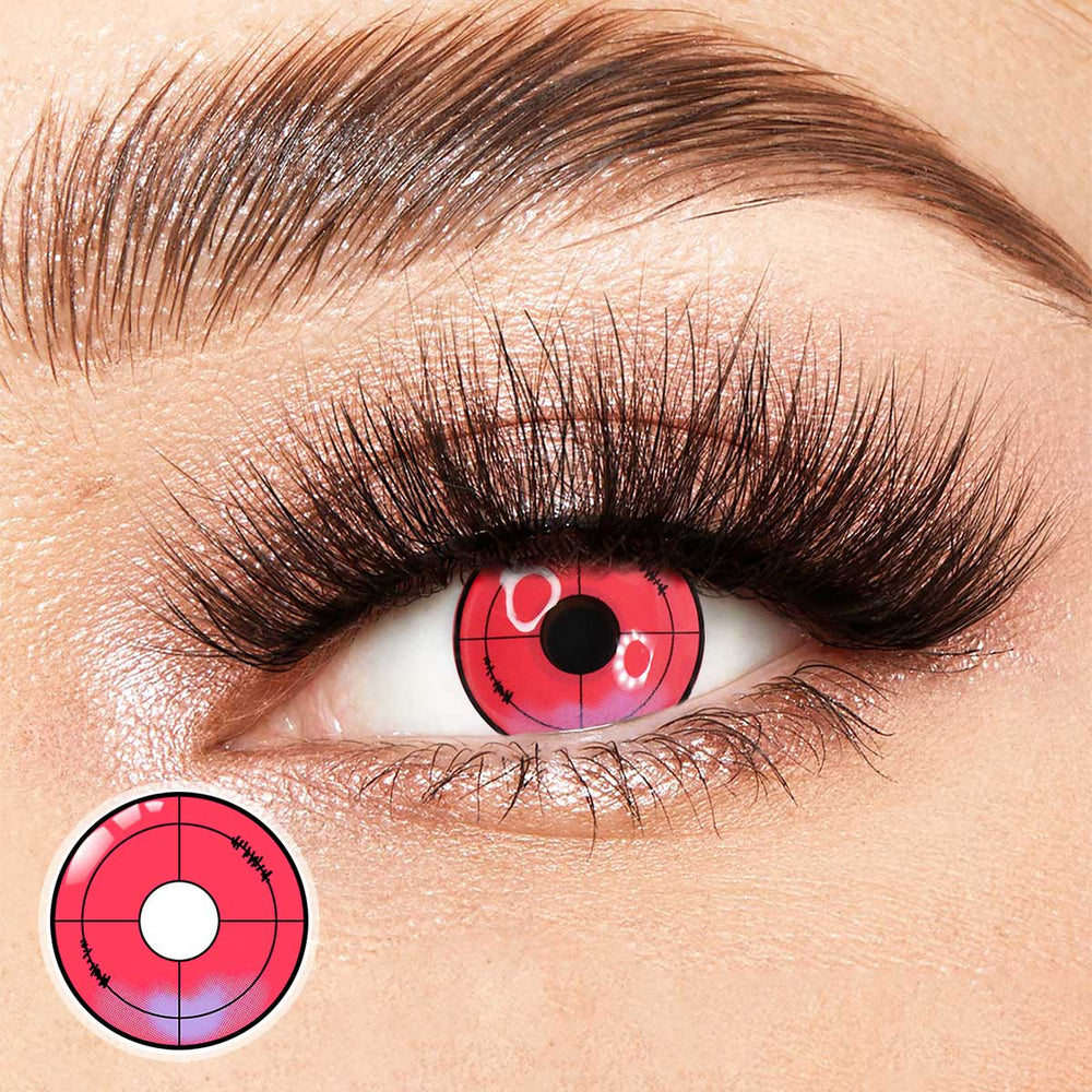 Bullseye Red Costume Yearly Contact Lenses