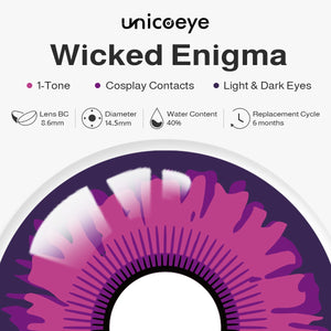 Wicked Enigma Purple Costume 6 Months Contact Lenses | 2 Pcs