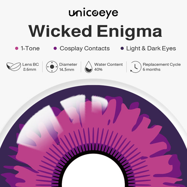 Wicked Enigma Purple Costume 6 Months Contact Lenses | 2 Pcs