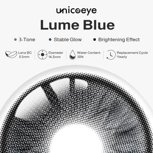 Lume Blue Prescription Yearly Contact Lenses | 2 Pcs