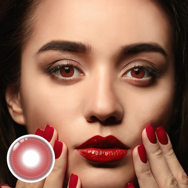 Drift Red Prescription Daily Contact Lenses | 2 Pcs