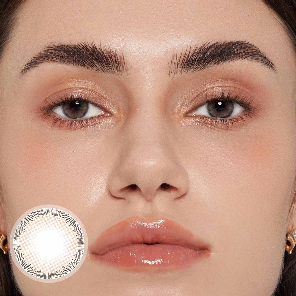 [US Warehouse] Fantasy Sandy Grey Prescription Monthly Contact Lenses