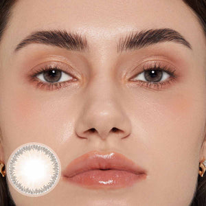 [US Warehouse] Fantasy Sandy Grey Prescription Monthly Contact Lenses