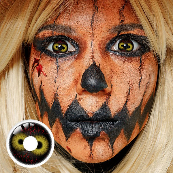 Venom Twins Black Costume Yearly Contact Lenses | 2 Pcs