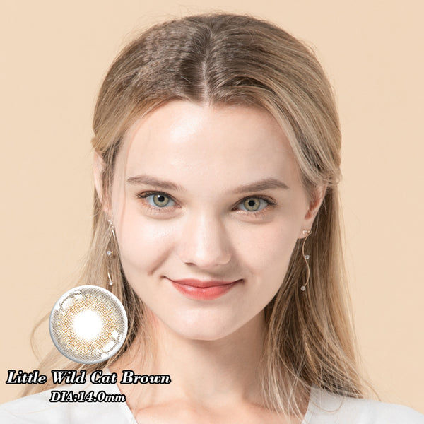 Little Wild Cat Brown Prescription Yearly Contact Lenses