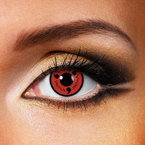 Magatama Red Costume Prescription Yearly Contact Lenses