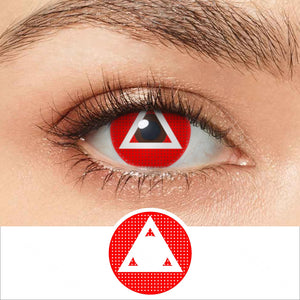 Triangle Red Costume Contact Lenses