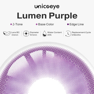 Lumen Purple Prescription 6 Months Contact Lenses | 2pcs