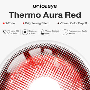 Thermo Aura Red Prescription Yearly Contact Lenses | 2 Pcs