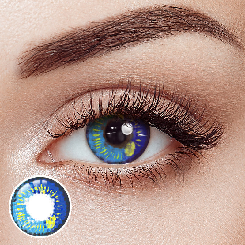 Lunar Earth Blue Costume Yearly Contact Lenses