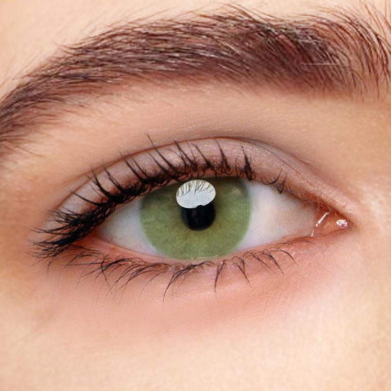 [US Warehouse] Polar Lights Yellow Green Prescription Contact Lenses