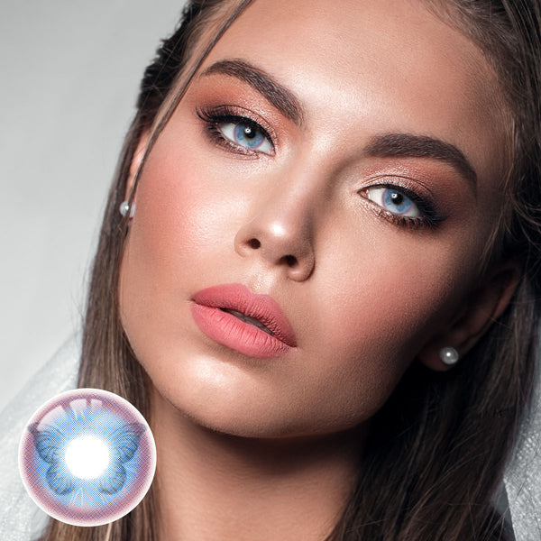 Papillon Blue Costume Prescription Yearly Contact Lenses
