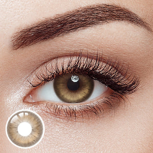 Jet Lag Brown Prescription Yearly Contact Lenses