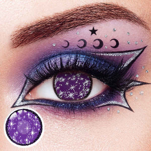 Galaxy Purple Costume Yearly Contact Lenses | 2 Pcs