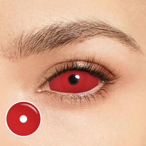 Pure Red Sclera 22mm Costume Yearly Contact Lenses