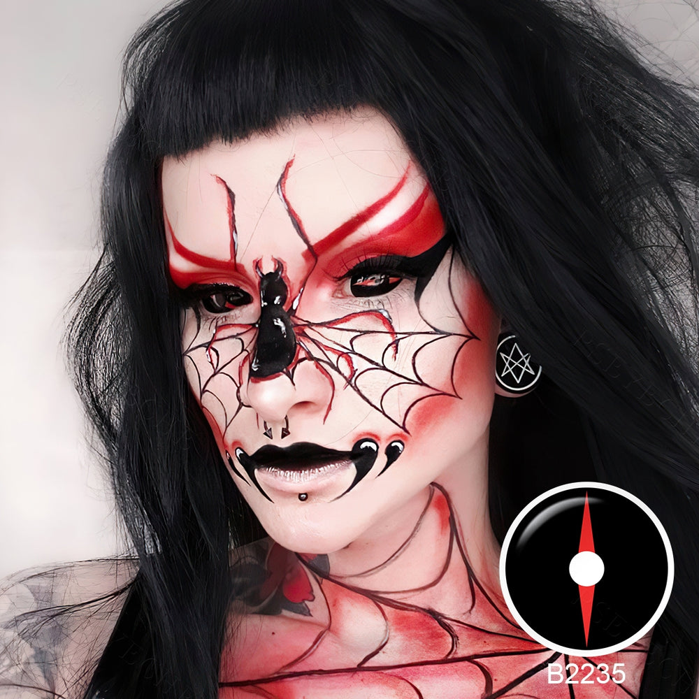 Compass Black Sclera 22mm Costume Yearly Contact Lenses
