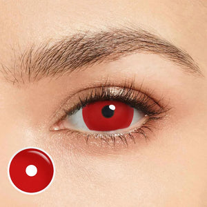 Red Zombie Sclera 17mm Costume Yearly Contact Lenses