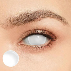 Blind White Sclera 17mm Costume Yearly Contact Lenses
