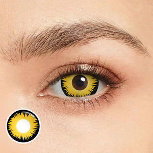 Yellow Werewolf Sclera 17mm Costume Yearly Contact Lenses