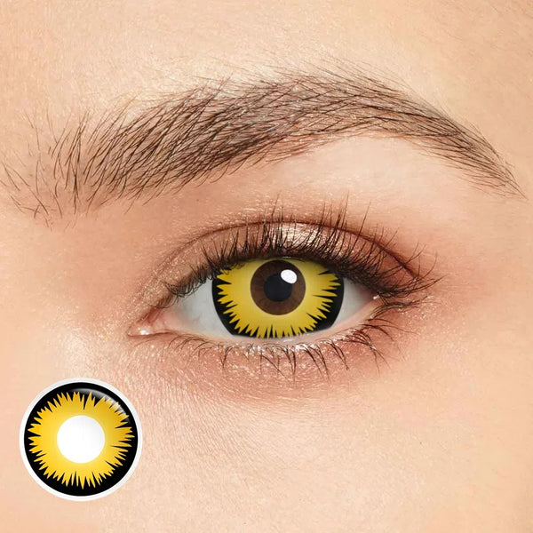 Yellow Werewolf Sclera 17mm Costume Yearly Contact Lenses