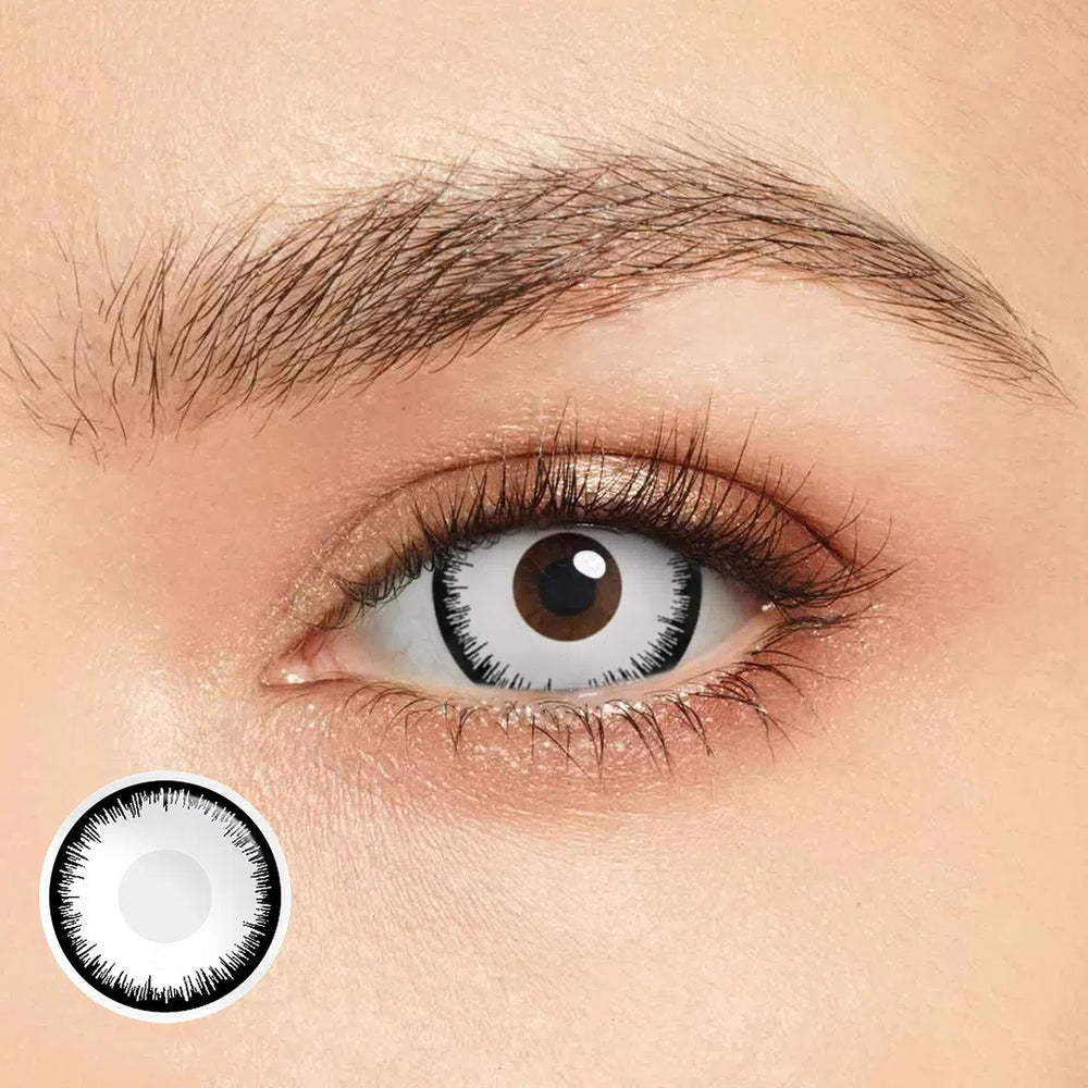 Storm White Sclera 17mm Costume Yearly Contact Lenses