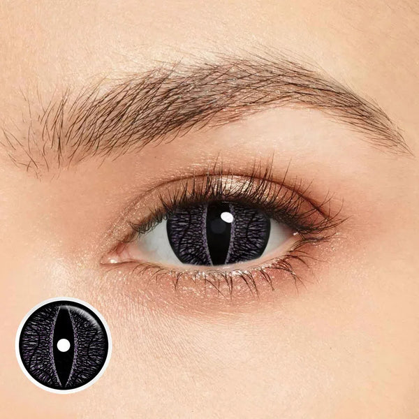 Devil's Eye Black Sclera 17mm Costume Yearly Contact Lenses