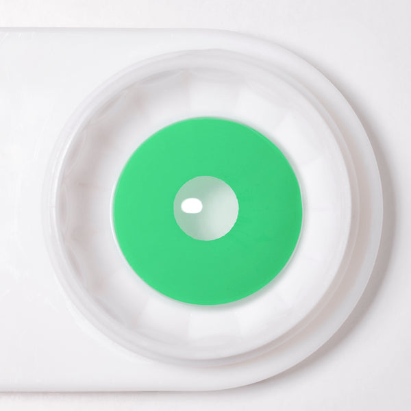 Solid Green Sclera 17mm Costume Yearly Contact Lenses