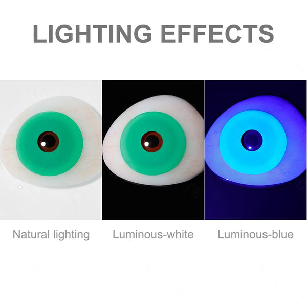 Solid Green Sclera 17mm Costume Yearly Contact Lenses