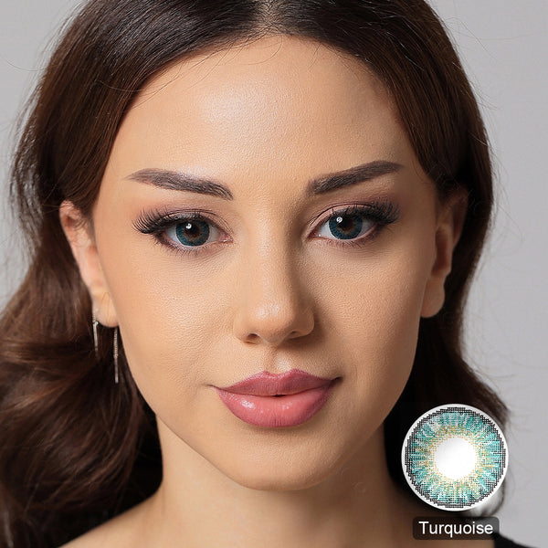 3-Tone Turquoise Yearly Contact Lenses