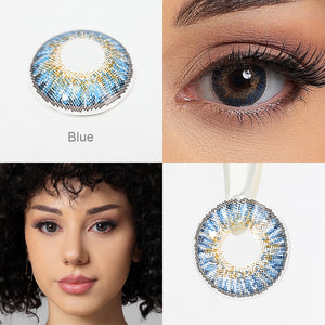 3-Tone Blue Contact Lenses